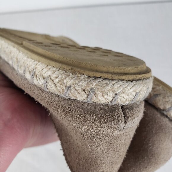 Verbenas Carmen Espadrilles Tan Suede Closed Toe Flats Shoes Size 40 US 9 - Picture 6 of 16